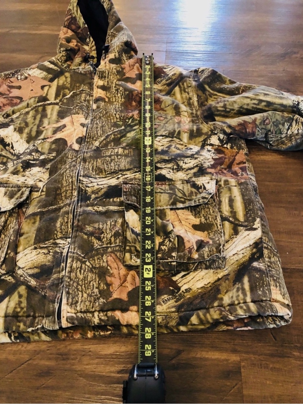 Mossy Oak Break Up Infinity Camouflage Insulated Men XL Hooded Hunting Jacket - Picture 9 of 16